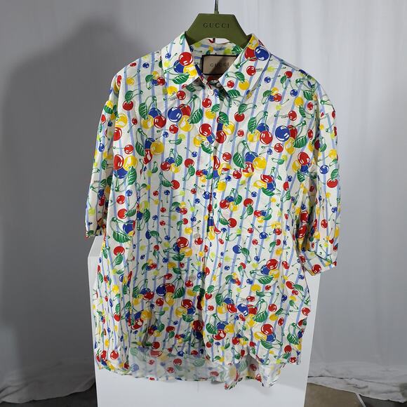 Gucci Cherries Print Shirt Size 8 - Picture 2 of 5